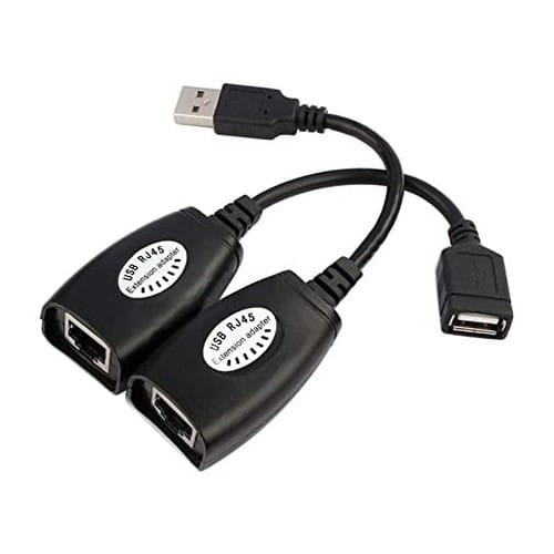 Адаптер NONAME, для удлинения USB через UTP-кабель Cat5e/Cat6, до 40м