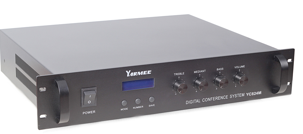 YARMEE YC824M Центральный блок управления на 60 микрофонов, встроенный динамик, функция записи, интерфейс для подключения беспроводного микрофона