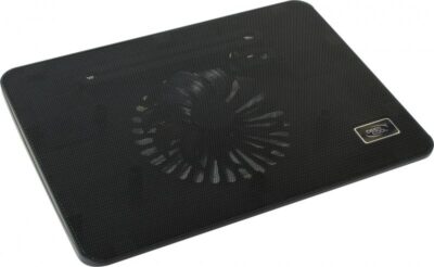 Охлаждающая подставка для ноутбука Deepcool WIND PAL MINI DP-N114L-WDMI, 15.6", Вентилятор 14см LED, 1000±10%RPM, Сквозной USB 2.0, 21,6дБл, Габариты 340х250х25мм, Чёрный