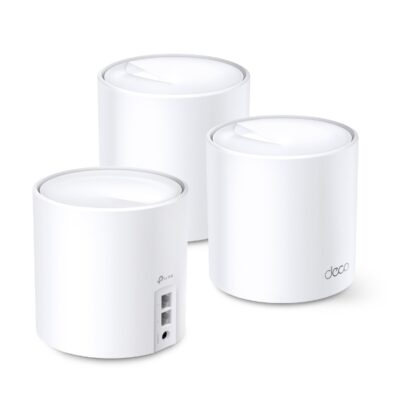 Беспроводная MESH-система Wi-Fi TP-Link Deco X20 (3-pack) MU-MIMO Wi-Fi 6, 802.11ax/ac/n/a 5 ГГц, IEEE 802.11ax/n/b/g 2,4 ГГц, 2 гигабитных порта, Режим роутера, Режим точки доступа