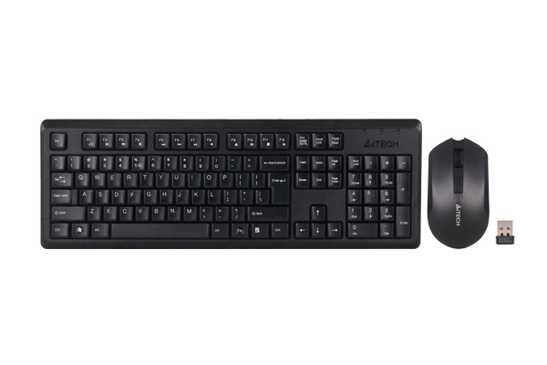 A4TECH 4200N (GK-92+G3-220N) V-TRACK WIRELESS KEYBOARD+MOUSE SET USB BLACK US+RUSSIAN