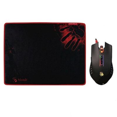 A4TECH BLOODY Q8181S BLOODY NEON X'GLIDE GAMING MOUSE Q81 + PAD USB BLACK