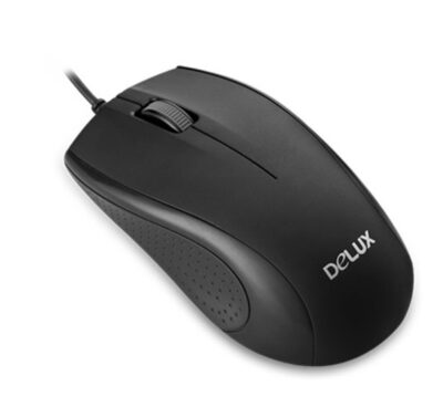 Delux M138BU Optical black color,USB cable, 1000 DPI