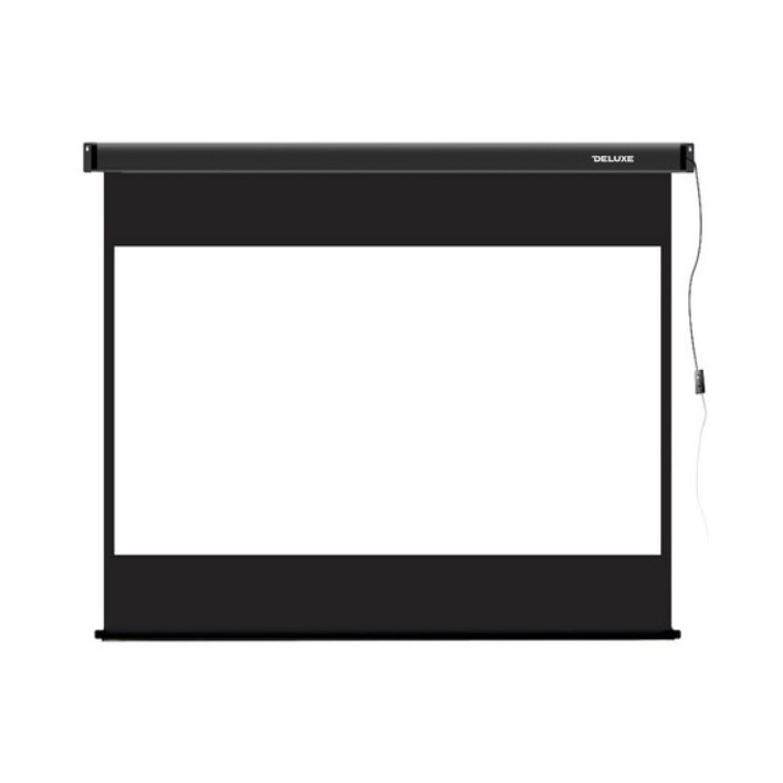 Экран моторизированный Deluxe DLS-E229х185, Настенный/потолочный, Рабочая поверхность 221х125 см., 16:9, Matt white, Белый