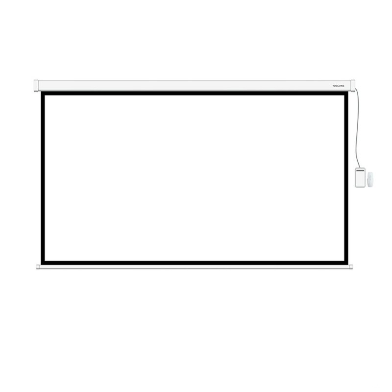 Экран моторизированный (с пультом Д/У) Deluxe DLS-ERC221x121W, Настенный/потолочный, Рабочая поверхность 213x113, 16:9, Matt white, Белый