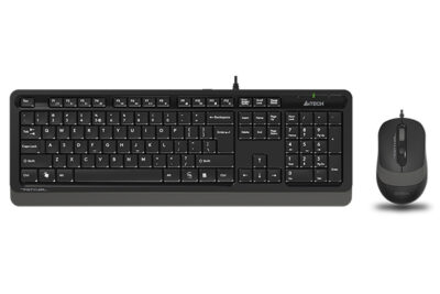 A4TECH FSTYLER F1010 (FM10+FK10) MULTIMEDIA SLEEK COMFORT KEYBOARD + MOUSE COMBO SET USB BLACK US+R