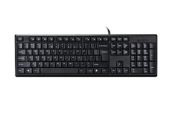 Клавиатура A4TECH KR-90 COMFORT USB ROUND EDGE BLACK US+RUSSIAN