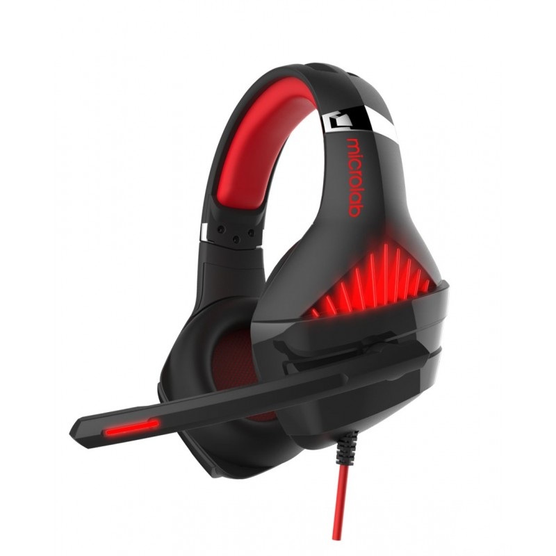 Наушники с микрофоном Microlab G6 GAMING BLACK/RED 3.5+USB