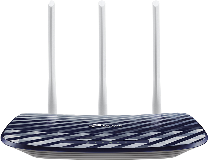 Маршрутизатор TP-LINK Archer C20, двухдиапазонный 2.4ГГц и 5ГГц, до 733 Мбит/с, 3-антенный, 1 WAN + 4 LAN 10/100 Мбит/с