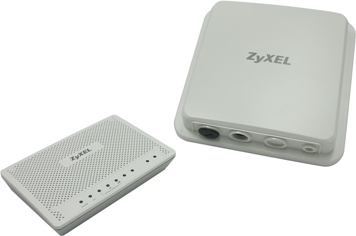 Маршрутизатор ZYXEL LTE6100, уличный, LTE 4G, 2 порта 10/100/1000 Мбит/сек, Модем 2.5-2.7 ГГц (WiMAX/LTE 4G), антена 13 dBi, слот SIM, кабель RJ-45, крепеж к штанге