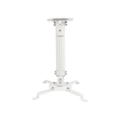 Кронштейн BRATECK PRB-18S, потолочный Макс. нагрузка - 13,5 кг, Для проекторов, Вращение до 360°, Угол наклона +/-15°, Белый