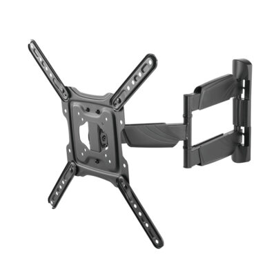 Кронштейн для ТВ и мониторов Deluxe DLLPA50-443, Макс. нагрузка - 35 кг, Диагональ экрана от 23" до 55", Угол поворота до 180°, Угол наклона 5° вверх и 15° вниз, Чёрный