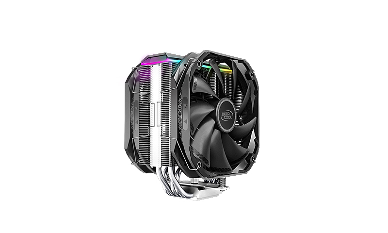 CPU cooler DEEPCOOL AS500 PLUS A-RGB LGA775/115*/1200/AMD 2x140mm Black PWM fan,500-1500rpm,5HP