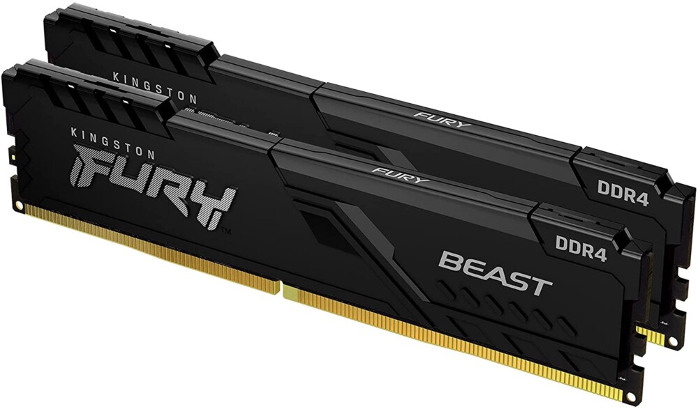 DDR4 16GB (2x8GB) PC-25600 (3200MHz) KINGSTON FURY BEAST KIT BLACK KF432C16BBK2/16
