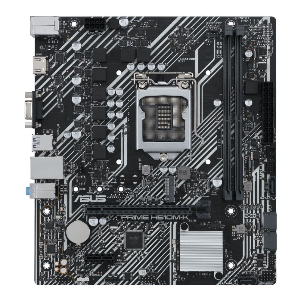 MB LGA1200 Asus H510M-K,2xDDR4,10xUSB,M.2,4xSATAIII,mATX,PCIe16x,1xPCIe,VGA, HDMI