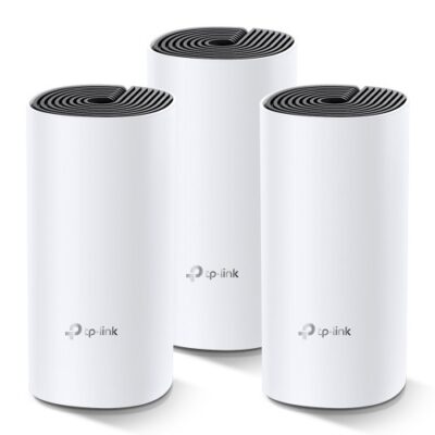 Беспроводная MESH-система Wi-Fi TP-Link Deco E4 (3 модуля), MESH, MU-MIMO, 802.11a/b/g/n/ac, 2.4ГГц/5ГГц, 1167 Мбит/с, 100 устройств, 260 кв.м