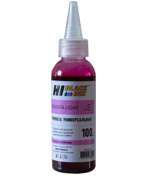 Чернила HI-BLACK Тип E-V1 light magenta 100мл, универсальные на водной основе для Epson