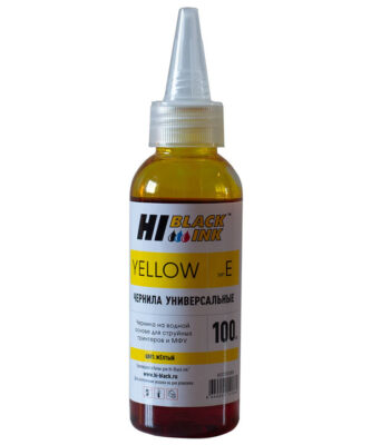 Чернила HI-BLACK Тип E-V1 yellow 100мл, универсальные на водной основе для Epson