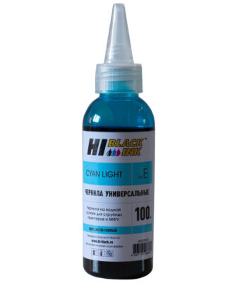 Чернила HI-BLACK Тип E-V1 light cyan 100мл, универсальные на водной основе для Epson