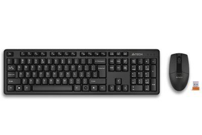 A4TECH 3330N (GK-3+G3-330N) V-TRACK WIRELESS KEYBOARD+MOUSE SET USB BLACK US+RUSSIAN