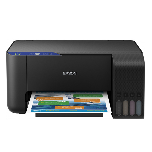МФУ Epson L3101 (Printer-copier-scaner, A4, 33/15ppm (Black/Color), 69sec/photo, 64-256g/m2, 5760x1440dpi, 600×1200 scaner, USB) Ресурс стартового наб