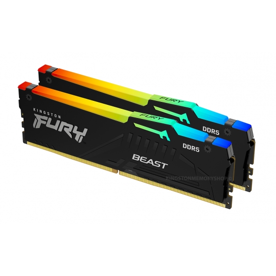 DDR5 64GB (2x32GB) PC-48000 (6000MHz) KINGSTON FURY BEAST RGB EXPO KF560C30BBEAK2-64