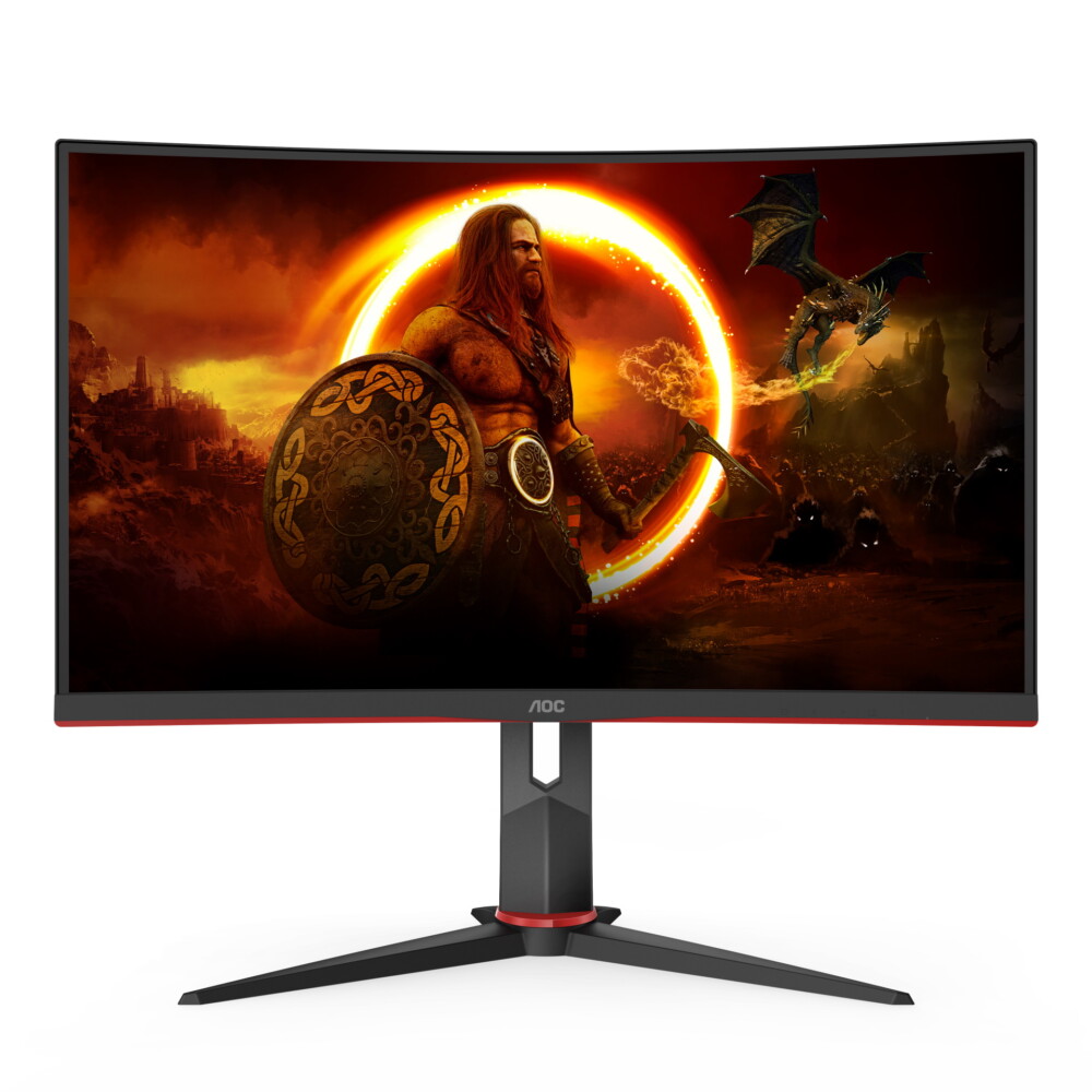 Монитор LCD 31.5" AOC C32G2ZE/BK, VA, Black, Curved, 240Hz, 1920x1080, 80M:1, 300cd/m2, 178/178, 1ms, 2xHDMI, DP, Headphone-Out
