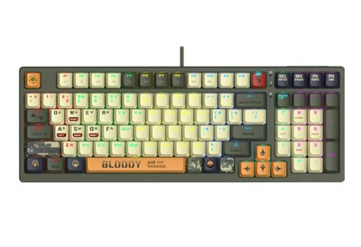 A4TECH BLOODY S98 AVIATOR GAMING MECHANICAL BLMS RED SWITCH RGB KEYBOARD USB US+RUS