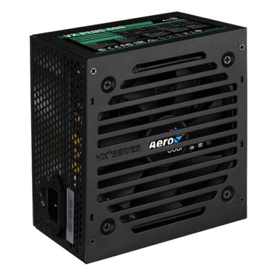 Блок питания Aerocool VX PLUS Stealth 600, 600W, ATX, None-PFC, 20+4pin, 4+4pin, 4*Sata, 3*Molex, 1*FDD, 2*PCI-E 6+2pin, Вентилятор 12см, Кабель питания, Чёрный