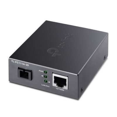 Медиаконвертер TP-Link TL-FC111A-20, WDM, с 1 портом 10/100Base-TX и 1 портом 100Base-FX с разъемом SC (ТХ: 1550 нм. RX: 1310 нм) для одномодового оптического кабеля (до 20 км)