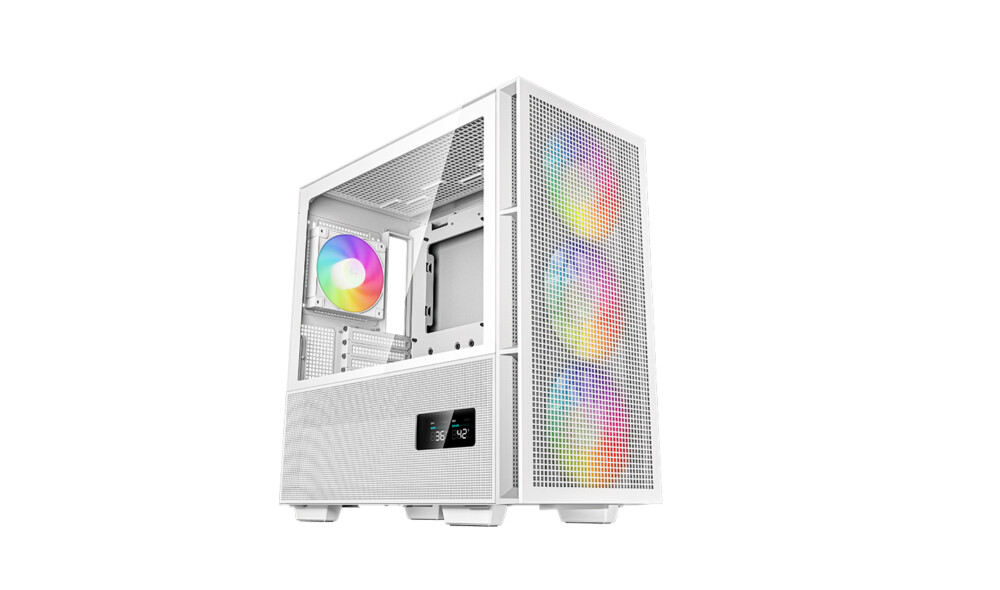 DEEPCOOL EATX CH560 DIG. WH WHITE w/o PSU USB3.0×2 Type-C*1 ARGB 3*140mm+1×120mm FAN (360mm)