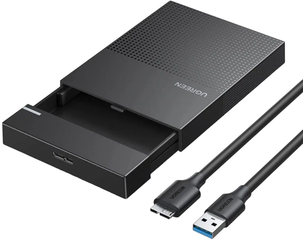 Корпус UGREEN CM471 30725, внешний для HDD/SSD 2.5", кабель Micro-B to USB 3.0