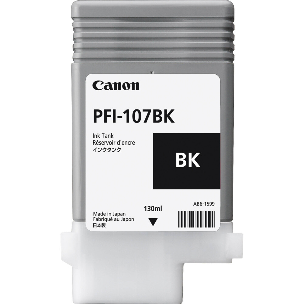 Картридж Canon/PFI-107BK/Струйный широкоформатный/№107/черный/130 мл