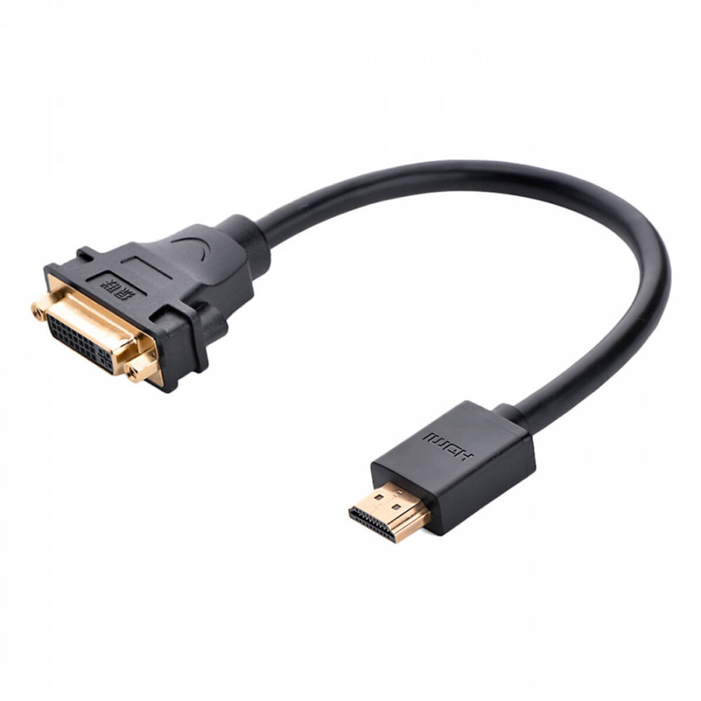 Конвертер UGREEN 20136, HDMI male to DVI female, 0.15м