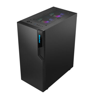 Компьютерный корпус Huntkey GS450C, ATX/Micro ATX, USB 1*3.0/2*2.0, HD-Audio+Mic, Кулер 3*12см FRGB, Высота процессорного кулера до 160 мм, Длина VGA до 320мм, 2*3.5"/2*2.5", Слот 7, Толщина 0,5мм, 360x200x450мм, Без Б/П, Чёрный