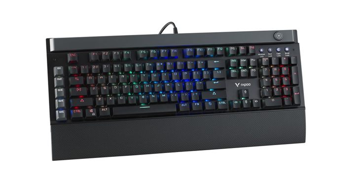 Клавиатура Rapoo V820, Игровая, USB, Кол-во стандартных клавиш 104, Алюминий, Длина кабеля 1,8 метра, Анг/Рус, Черный