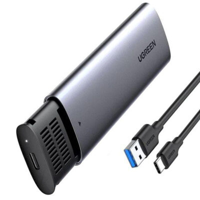 Корпус UGREEN CM400 10903, внешний для SSD M.2 SATA, кабель Type-C to USB 3.0