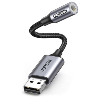 Звуковая карта UGREEN CM477 30757, внешняя, USB 2.0 to 1xJack 3.5mm