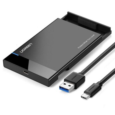 Корпус UGREEN US221 50743, внешний для HDD/SSD 2.5", кабель Type-C to USB 3.1, чёрный