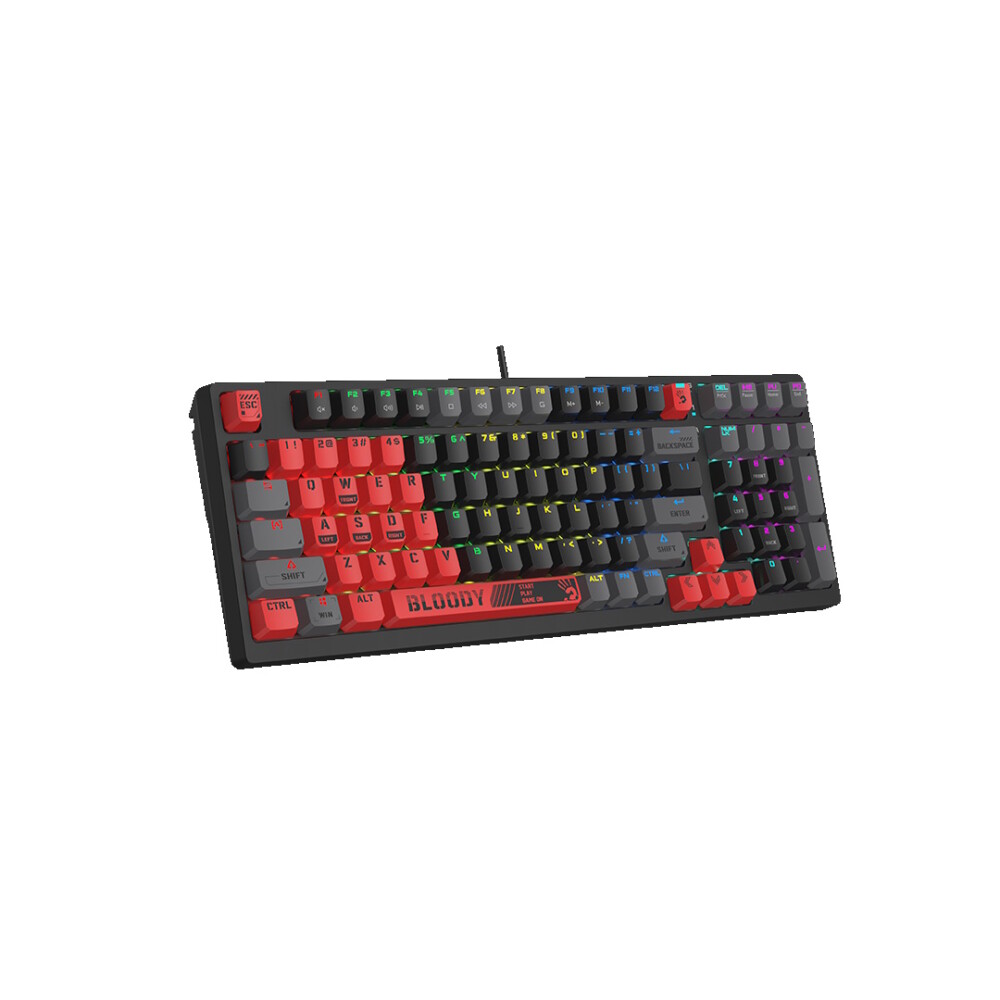 A4TECH BLOODY S98 SPORTS RED GAMING MECHANICAL BLMS RED SWITCH RGB KEYBOARD USB US+RUS