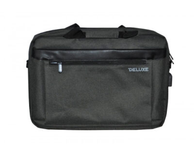 Сумка для ноутбука Deluxe Athenes 15.6" (A7955), 15.6", Лёгкая, Усиленные ручки, Внешнее отделение на молнии, Органайзер, 2 внутренних отделения, карман на молнии, Уплотнённые стенки, Полиэстер, встроенный USB шнур, Серый