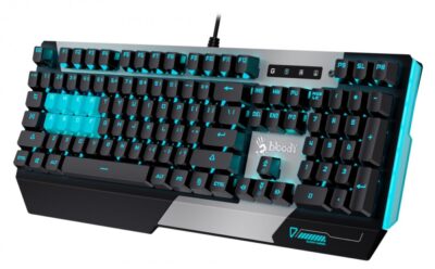 A4TECH BLOODY B865 LIGHT STRIKE GUN GREY BKLT GAMING MECHANICAL RED SWITCH KEYBOARD USB US+RUSSIAN