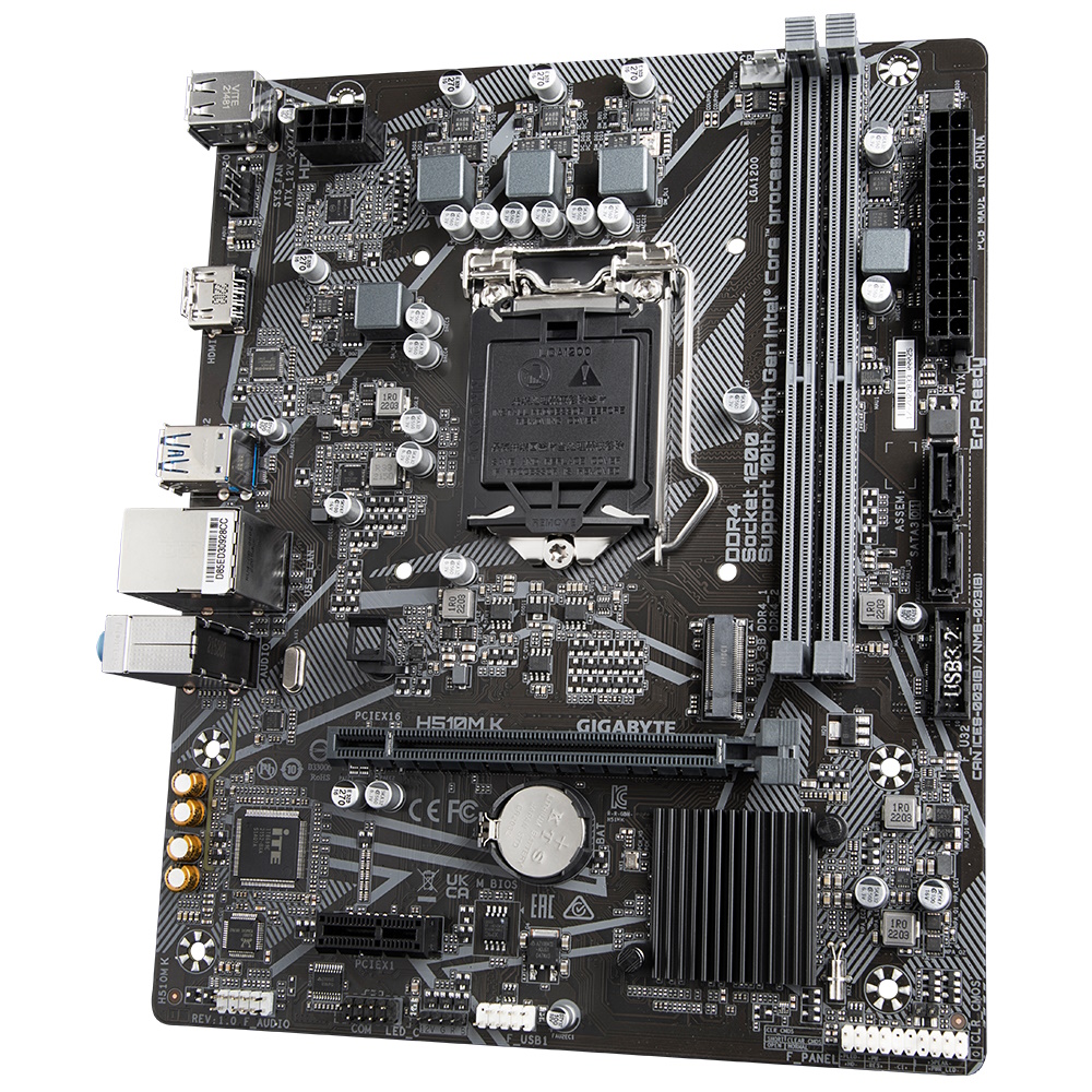 MB LGA1200 Gigabyte H510M K,2xDDR4,10xUSB,2xSATAIII,mATX,M.2,PCIe16x,PCIE, HDMI