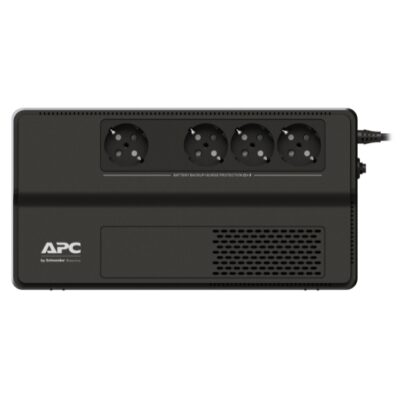 Источник бесперебойного питания APC Easy UPS BV650I-GR, Линейно-интерактивный, Мощность 650ВА/375Вт, Напольный, 230В, Вых: 4x Schuko, APCRBCV210, Чёрный
