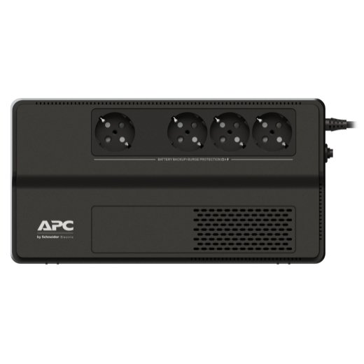 Источник бесперебойного питания APC Easy UPS BV650I-GR, Линейно-интерактивный, Мощность 650ВА/375Вт, Напольный, 230В, Вых: 4x Schuko, APCRBCV210, Чёрный