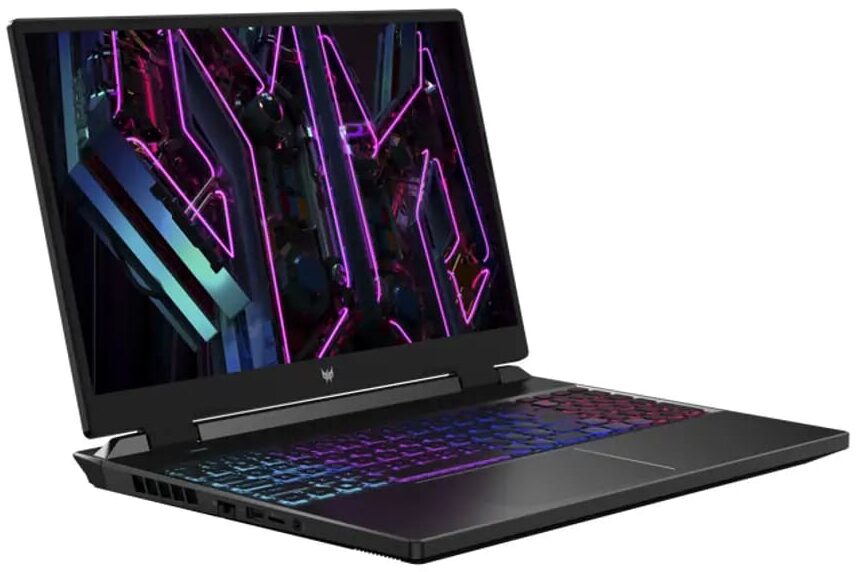 Acer Predator Helios Neo 16 PHN16-71 Obsidian Black Intel Core i7-13700HX (16 ядер/24 потока, up to 5.0Ghz), 64GB DDR5, 2TB M.2 NVMe™ PCIe® 3.0 SSD, NVIDIA® GeForce® RTX 4060 8GB GDDR6, 16.0" IPS WQXGA (2560x1600) 165Hz, WiFi 6, BT 5.0, HD WebCam, 4 x USB 3.2, 2 x USB Type-C, RJ-45, Backlight RGB Keyboard, Eng-Rus Заводская клавиатура с подсветкой