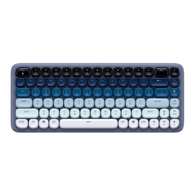 Клавиатура беспроводная механическая UGREEN FUN KU101 (84кл, английская раскладка, BT 5.0, 10m, 1800mAh, кабель USB-A - USB-C 1,6м, синяя) 90755