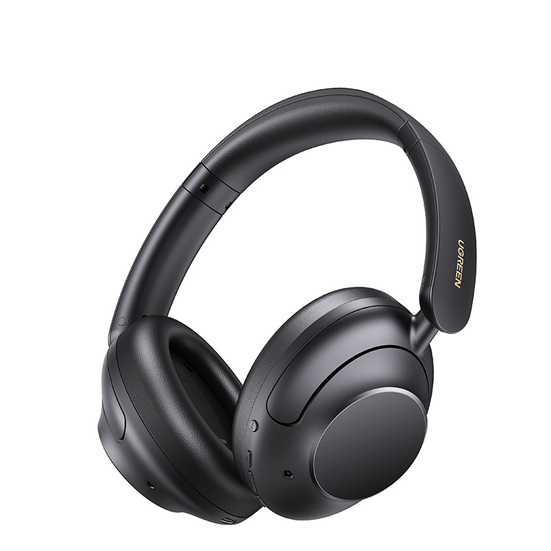 Наушники беспроводные UGREEN HP202 HiTune Max5 (BT5.0, 600мАч, до 90 ч работы, ANC 43 дБ, двойной микрофон, мет/пласт/эко-кожа) черный 25255