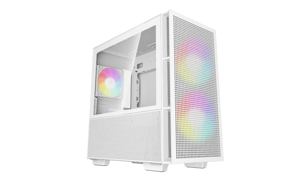 DEEPCOOL MATX CH360 WH WHITE w/o PSU USB 3.0 2×140mm ARGB fan, Front Type-C, Mesh panel