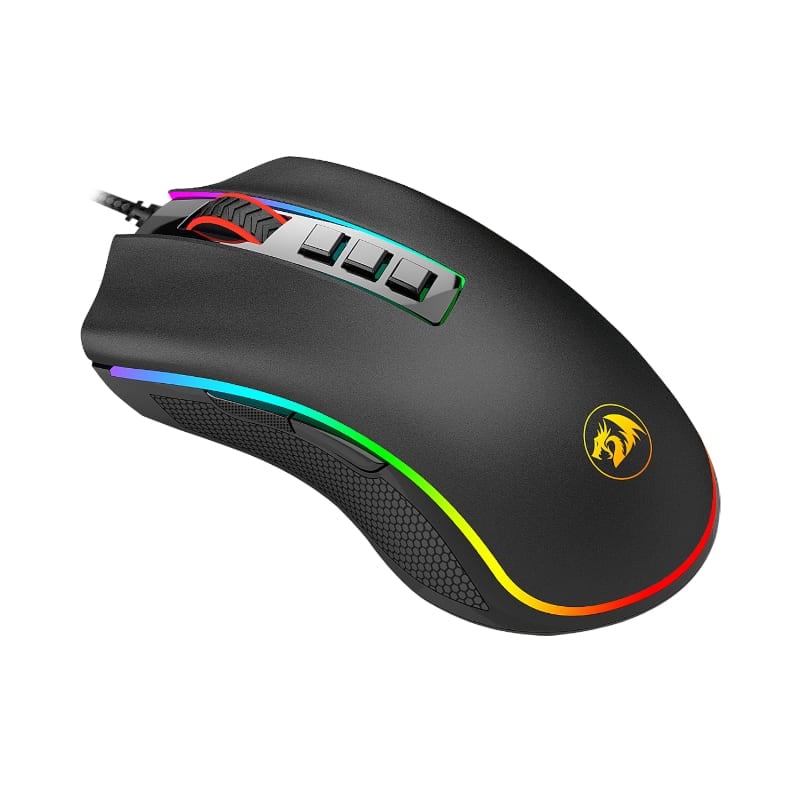 Мышь проводная игровая Redragon Cobra FPS M711-FPS DPI: max 12000, 9 кнопок, RGB подсветка, черная